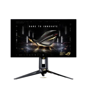 מסך ASUS ROG Swift OLED PG27AQWP-G Edition 20 בגודל 26.5 אינץ', רזולוציית QHD, פאנל Tandem WOLED, קצב 540Hz, מצב 720Hz, זמן תגובה 0.02ms ו־DisplayPort 2.1.