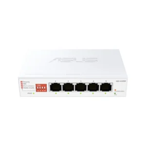 ASUS QG-U1050 הוא מתג רשת Plug & Play עם 5 פורטים 2.5GbE, ארבע פונקציות חכמות, Jumbo Frame עד 10K ופעולה שקטה לבית ולעסק.