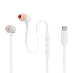אוזניות חוטיות JBL Tune 310C White בחיבור Type-C - צבע לבן